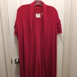 Flattering Long Open Cardigan by LinQ Los Angeles